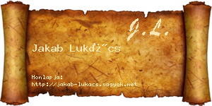 Jakab Lukács névjegykártya
